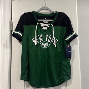Women’s New York Jets Short Sleeve T-Shirt Medium Green Black Football Top NFL